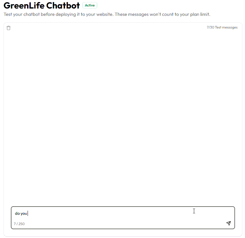 Test chatbot GIF